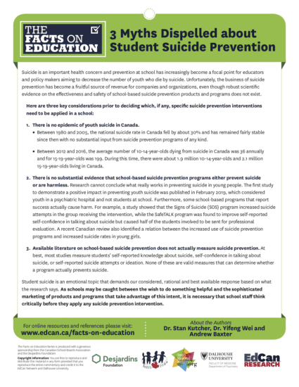 3 Myths Dispelled about Student Suicide Prevention