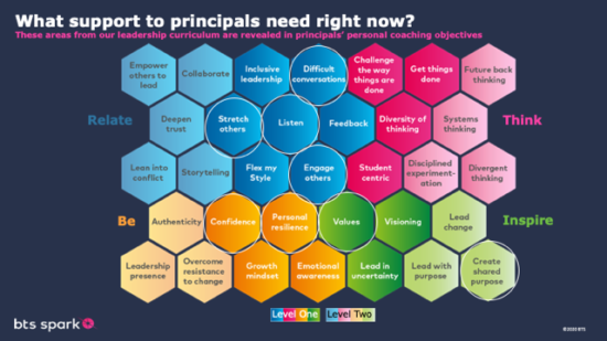 A chart titled “What support to principals need right now?”