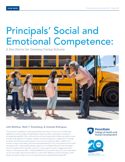 Principals’ Social and Emotional Competence Cover