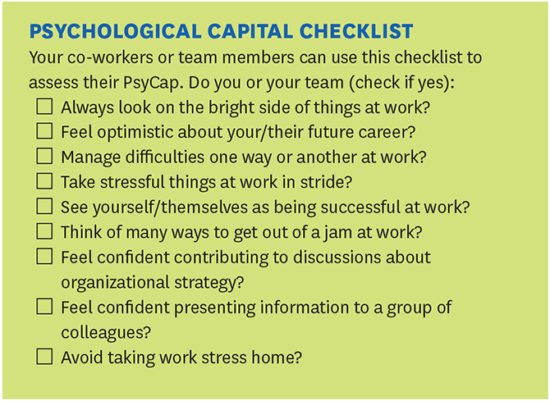 Psychological Capital Checklist